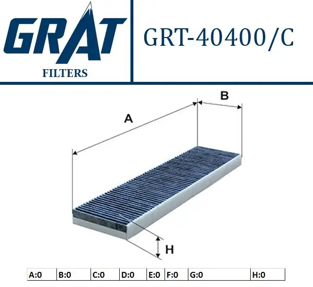GRAT 40400C Polen Filtresi (Karbonlu) 64319127516 resmi