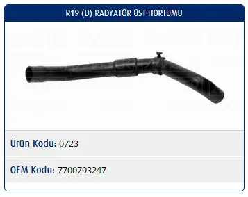 MASTER M0723 Radyatör Üst Hortumu 7700793247 resmi