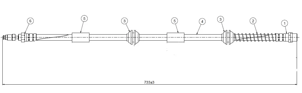 CAVO C900219A Ön Fren Hortumu 7L6611701 resmi