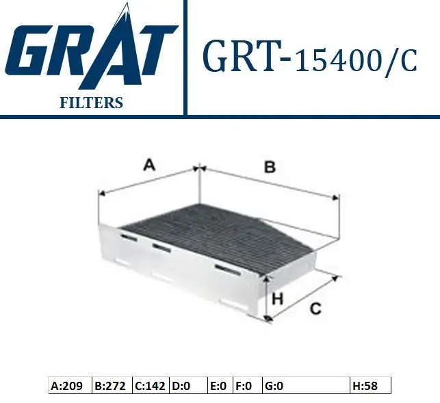 GRAT 15400C Polen Filtresi (Karbonlu) 1K1819653B resmi