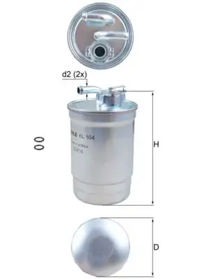 MAHLE KL554D Yakıt Filtresi 8E0127401D resmi