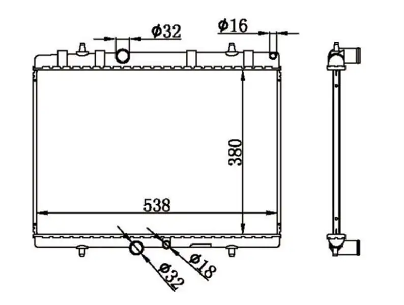 MGA 80441 Radyatör 1330W2 resmi