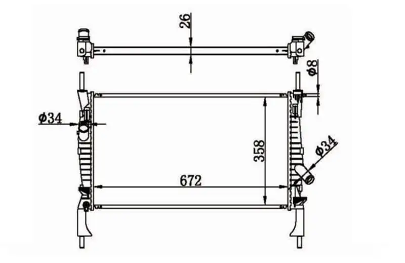MGA 80583 Radyatör 7C118005AB resmi