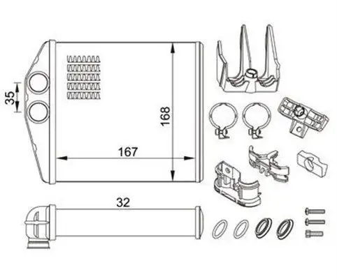 MAGNETI MARELLI 359000300820 Kalorifer Radyatörü 9196140 resmi