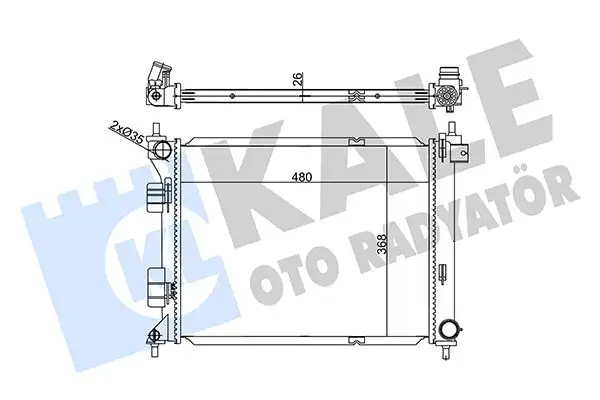 KALE 356280 Radyatör 25310C8200 resmi