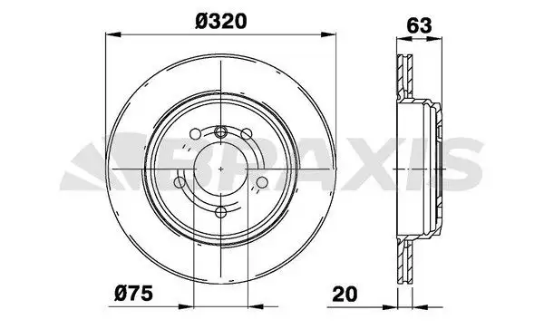 BRAXIS AE0268 Arka Fren Diski 34216772085 resmi