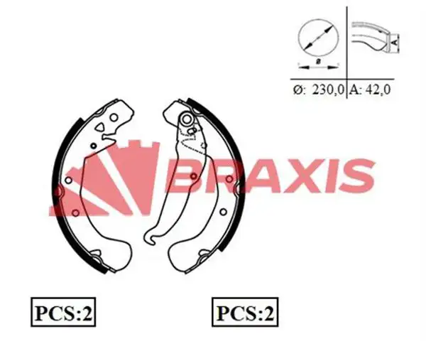 BRAXIS AC0057 Arka Fren Balatası resmi