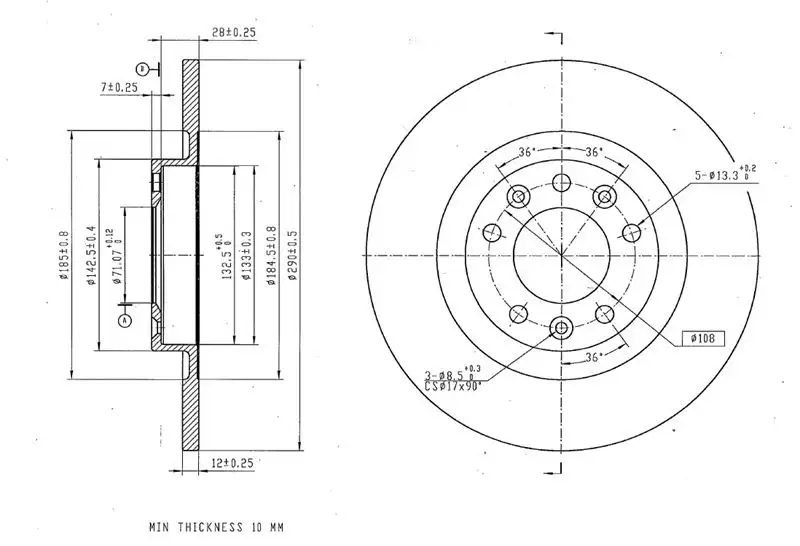 MGA 50681 Arka Fren Diski 1609583080 resmi