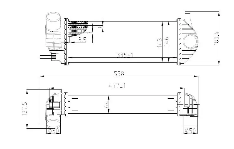MGA 80442 Turbo Radyatörü 8200427469 resmi