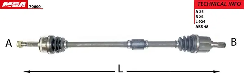 MGA 70600 Ön Aks (Sağ) 495001E050 resmi