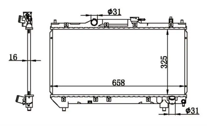 MGA 80714 Radyatör 164000D080 resmi