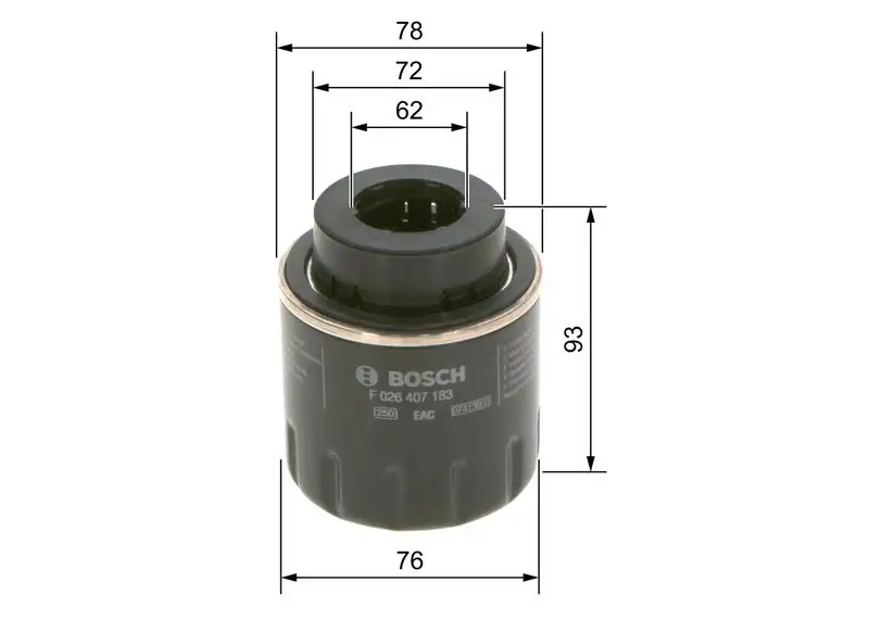 BOSCH F026407183 Yağ Filtresi resmi