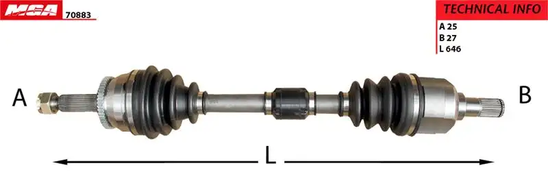 MGA 70883 Ön Aks (Sol) 495001J400 resmi
