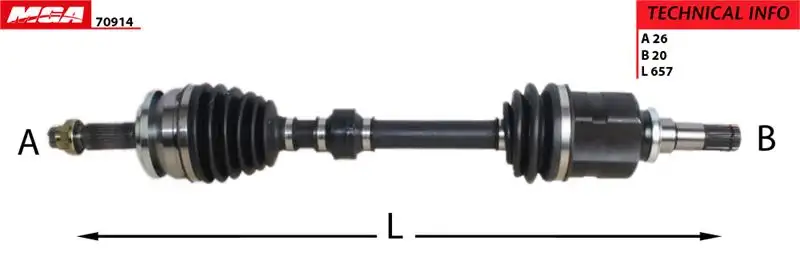 MGA 70914 Ön Aks (Sol) 4342002B20 resmi