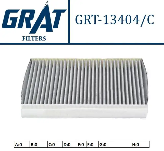 GRAT 13404C Polen Filtresi (Karbonlu) 6447FF resmi