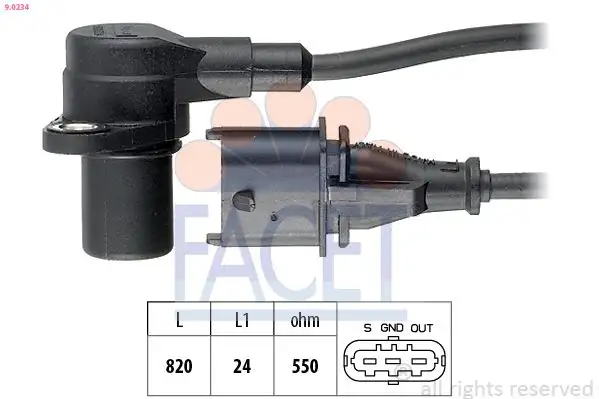FACET 9.0234 Krank Sensörü 90520855 resmi