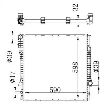 MGA 80816 Radyatör 17101439103 resmi