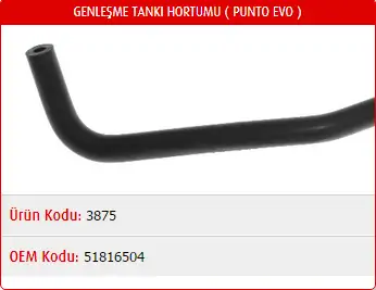 MASTER M3875 Yedek Su Deposu Hortumu 51816504 resmi