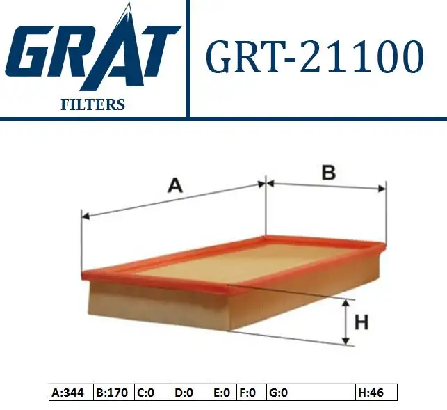 GRAT 21100 Hava Filtresi MR127077 resmi