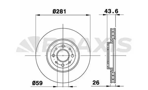 BRAXIS AE0235 Ön Fren Diski 46765546 resmi