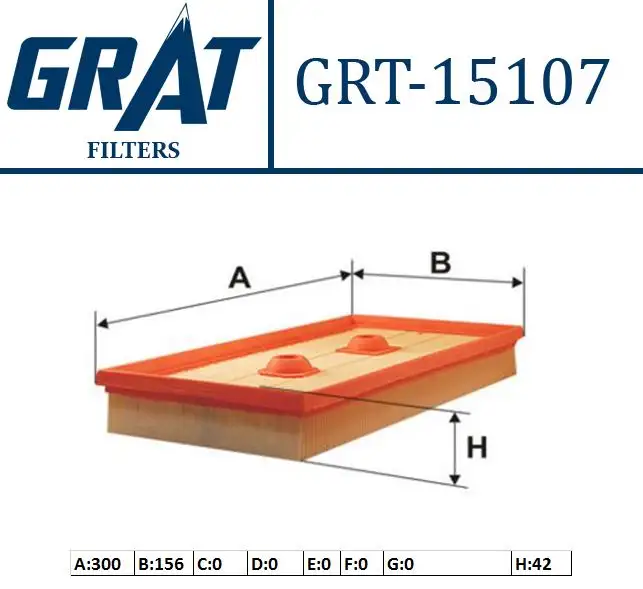 GRAT 15107 Hava Filtresi 03C129620B resmi
