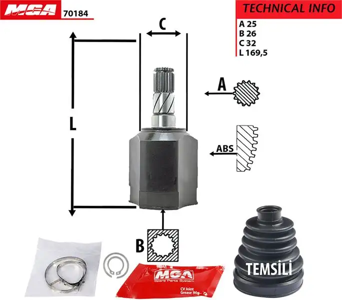 MGA 70184 Aks Kafası (Sol İç) 55221323 resmi