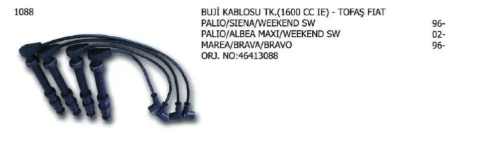 ÜNÜVAR 1088 Buji Kablosu 46413088 resmi