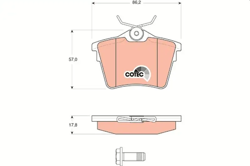 TRW GDB1596 Arka Fren Balatası resmi