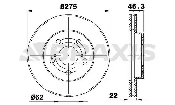 BRAXIS AE0366 Ön Fren Diski resmi