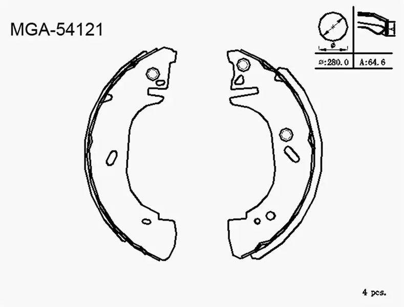 MGA 54121 Arka Fren Balatası 7701205290 resmi