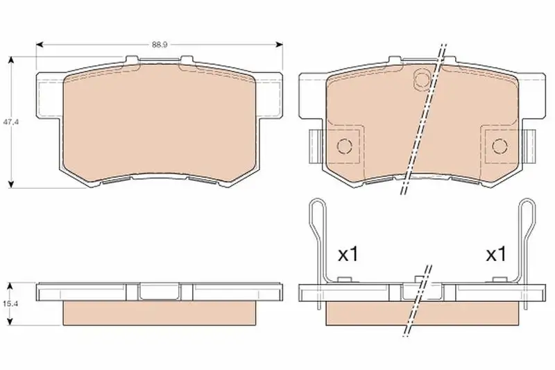 TRW GDB3175 Arka Fren Balatası resmi