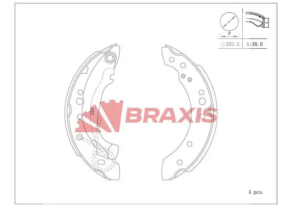 BRAXIS AC0121 Arka Fren Balatası 8671020713 resmi