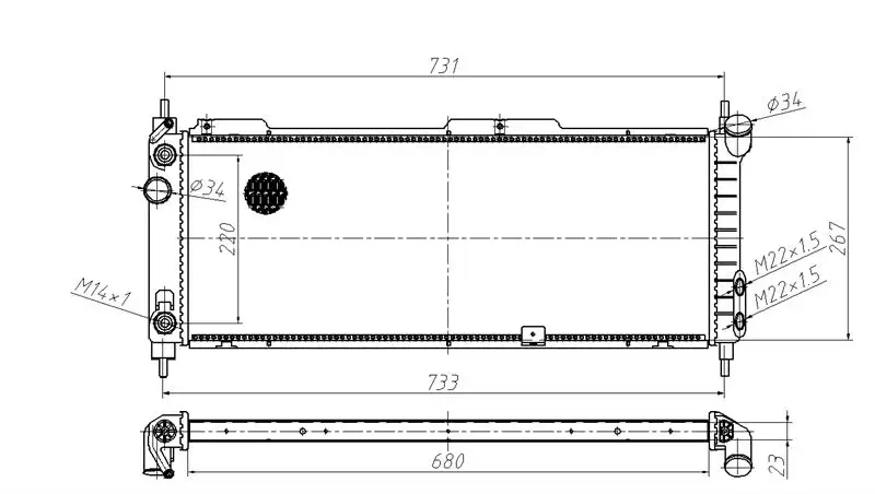 MGA 80166 Radyatör 1300153 resmi