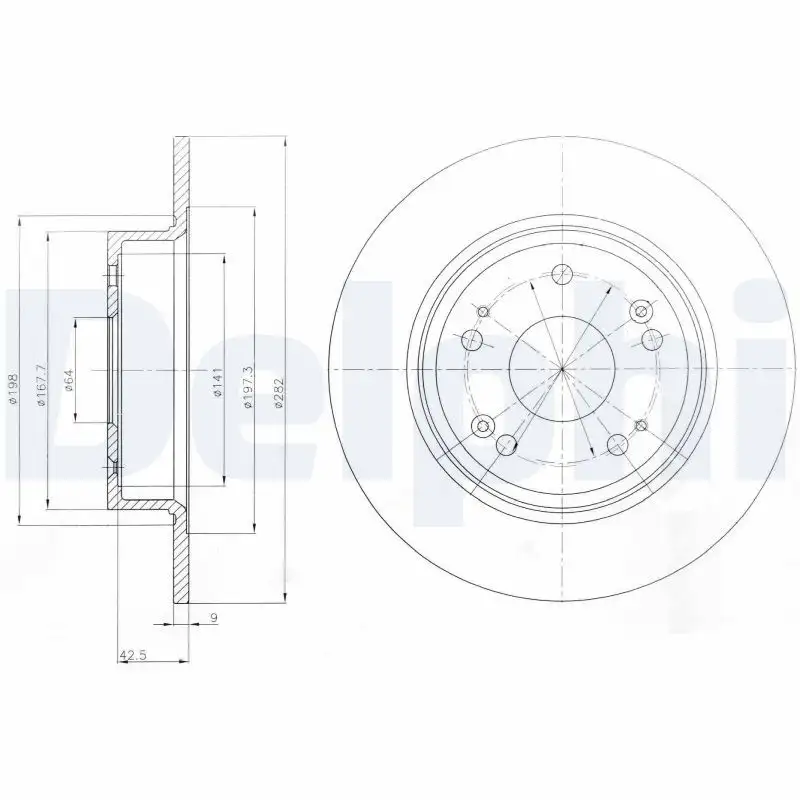 DELPHI BG4249 Arka Fren Diski resmi