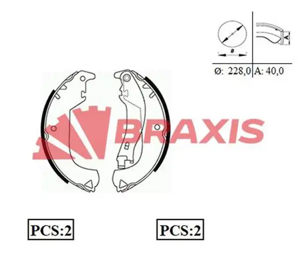 BRAXIS AC0092 Arka Fren Balatası resmi