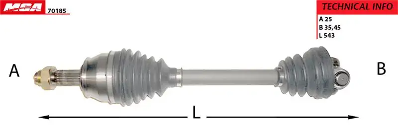 MGA 70185 Ön Aks (Sağ) 51783824 resmi