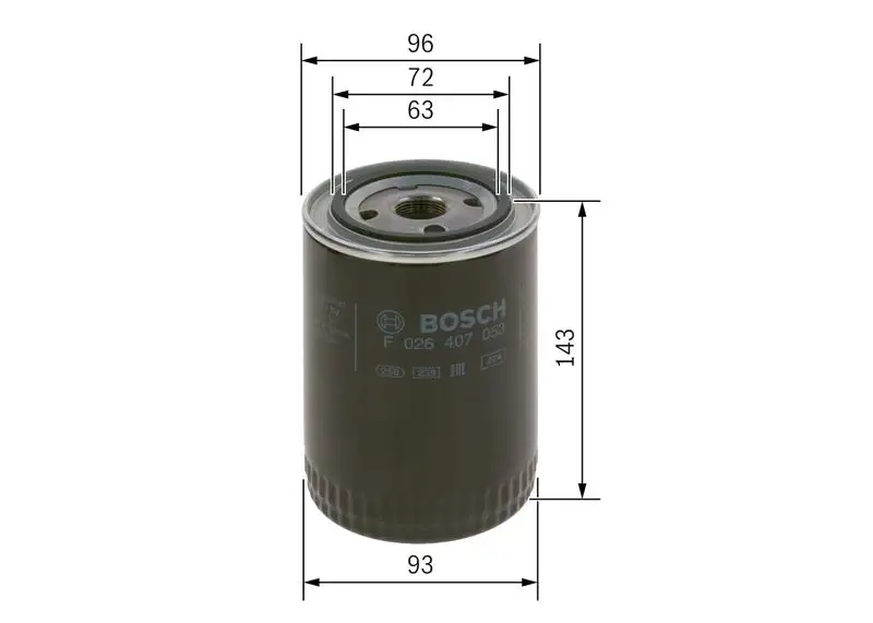 BOSCH F026407053 Yağ Filtresi resmi