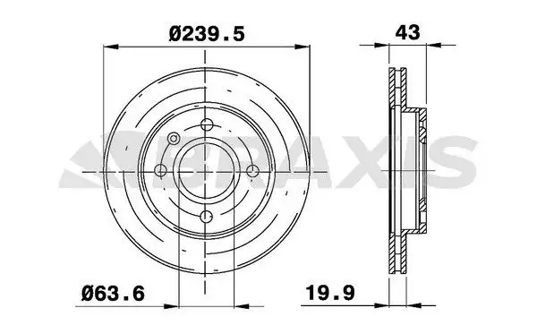 BRAXIS AE0017 Ön Fren Diski 5028281 resmi