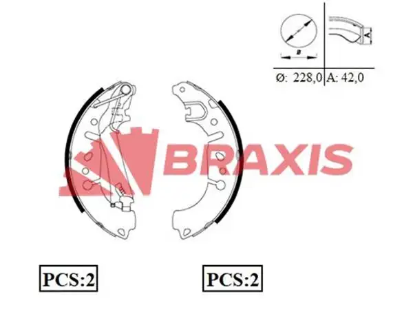 BRAXIS AC0095 Arka Fren Balatası 77367099 resmi