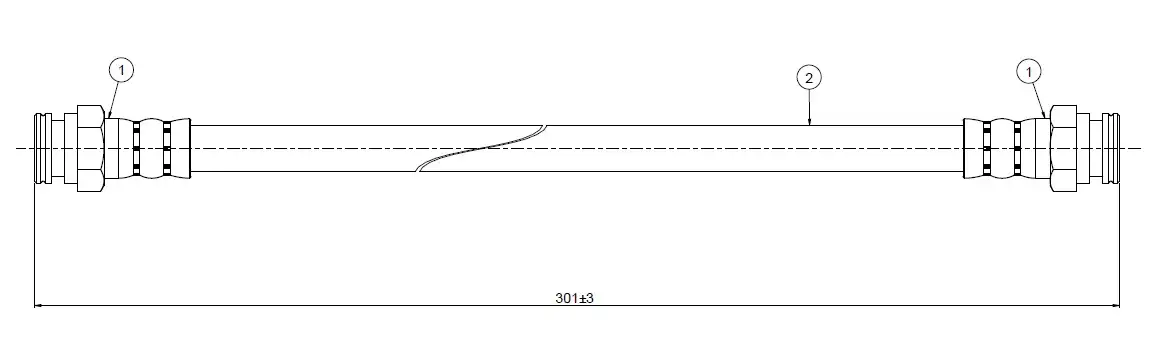 CAVO C800529B Arka Fren Hortumu 480678 resmi