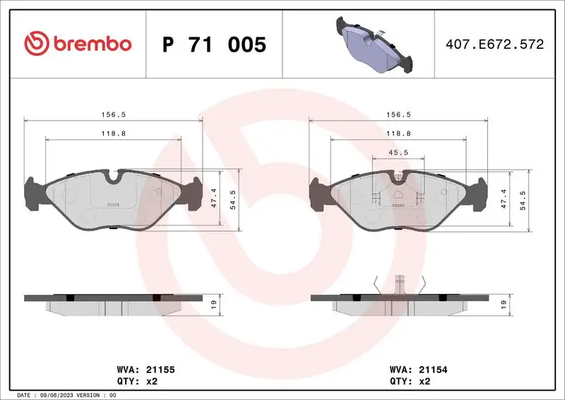BREMBO P71005 Ön Fren Balatası resmi