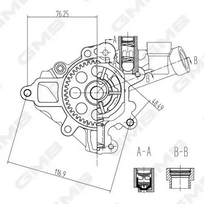 GMB GOAS-54A Yağ Pompası A2711800801 resmi
