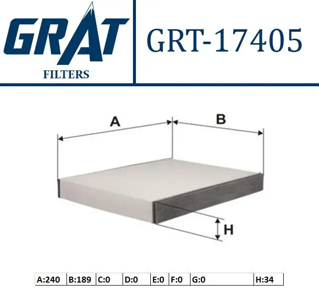 GRAT 17405 Polen Filtresi 2S6H16N619AA resmi