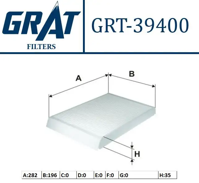 GRAT 39400 Polen Filtresi 30767022 resmi