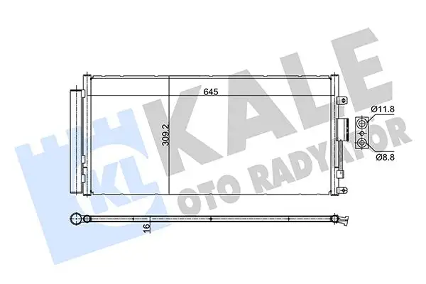 KALE 353090 Klima Radyatörü 51932163 resmi