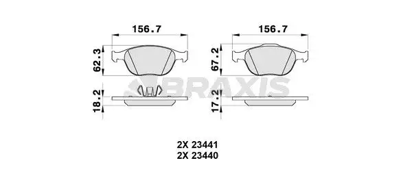 BRAXIS AA0124 Ön Fren Balatası resmi