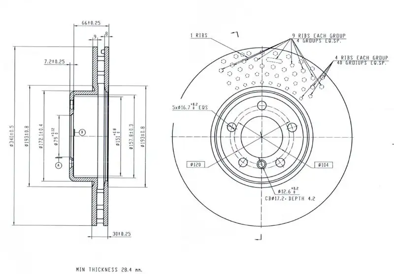 MGA 50647 Ön Fren Diski 34116792223 resmi