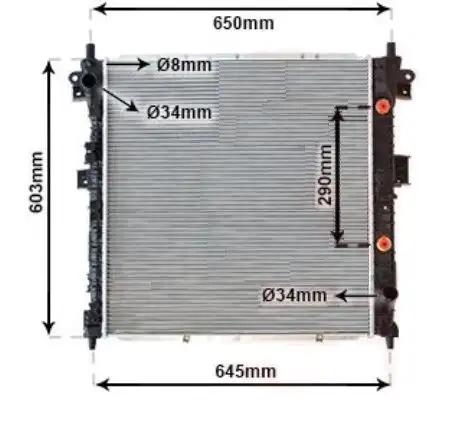 MGA 80653 Radyatör 2131009250 resmi