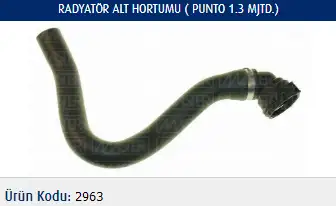 MASTER M2963 Radyatör Alt Hortumu 51793304 resmi