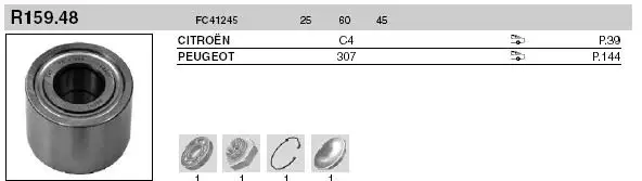 SNR FC41245 Arka Aks Rulmanı resmi